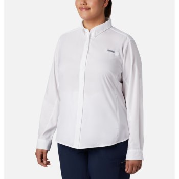 Columbia Ženske Košulje - PFG Tamiami II Long Sleeve Plus Size Bijele | EWIF-31529